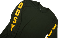 Odyssey Gym Long Sleeve (Forest Green with Goldenrod Ink)