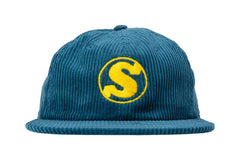 Sunday Badge Corduroy Hat (Atlantic Green with Yellow Embroidery)